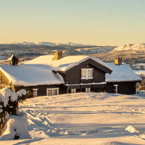 Panoramautsikt fra Musdalsæter Hyttegrend